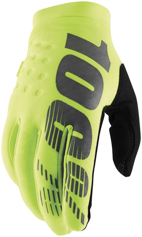 Дитячі зимові мото рукавички Ride 100% BRISKER Cold Weather Fluo Yellow