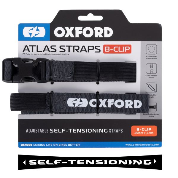 Ремені Oxford Atlas B-Clip 26mm x 2.0M Asphalt (Pair)