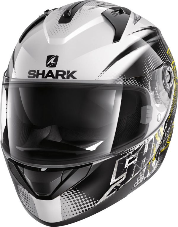 Мотошолом Shark Ridill Finks Black\White\Yellow