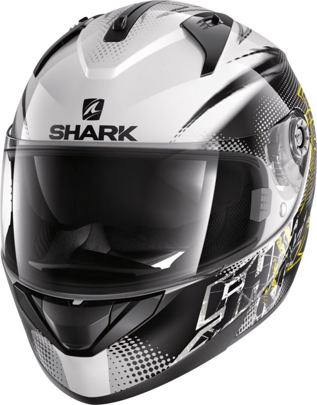 Мотошолом Shark Ridill Finks Black\White\Yellow