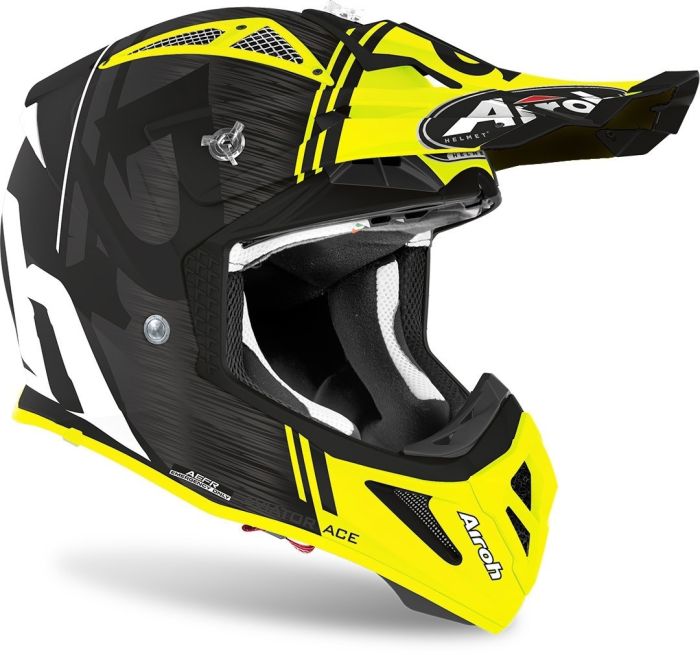 Мотошолом Airoh Aviator Ace Kybon Yellow Matt
