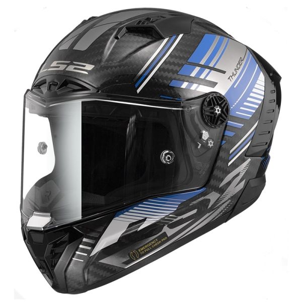 Мотошолом LS2 FF805 Thunder C Volt Gloss Black Blue