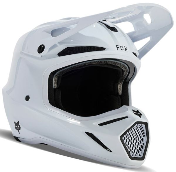 Шолом Fox V3 Rs Carbon Solid Helmet White