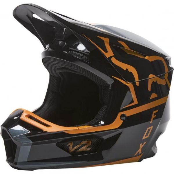 Мотошолом FOX V2 MIPS Merz Helmet Gold