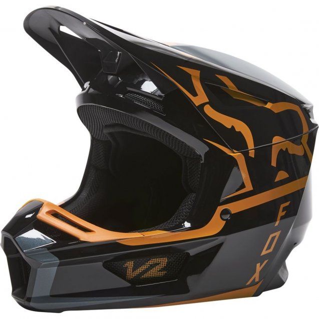 Мотошолом FOX V2 MIPS Merz Helmet Gold
