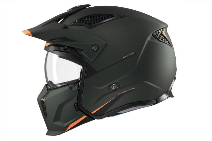 Мотошолом MT STREETFIGHTER SV S Solid A6 Matt Green ECE2206