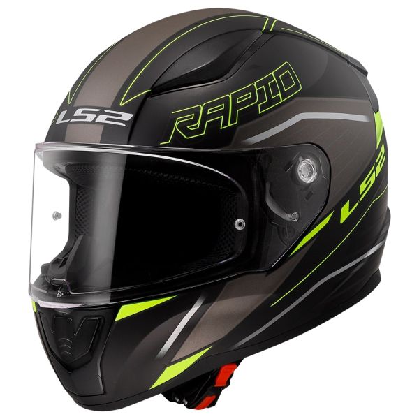 Мотошолом LS2 FF353 Rapid 2 Rokku Matt Black Hi-Vis Yellow