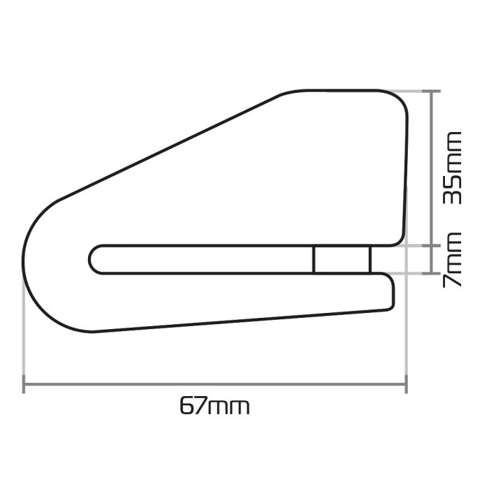Замок Oxford Alpha XA14 Alarm Disc Lock Black/Black
