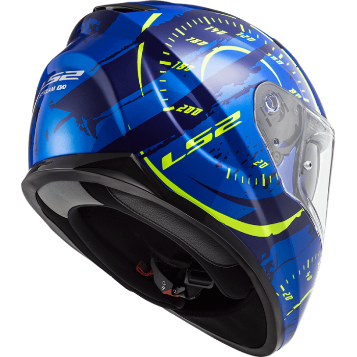 Мотошолом LS2 FF320 Stream Evo Tacho Blue Hi-Vis Yellow