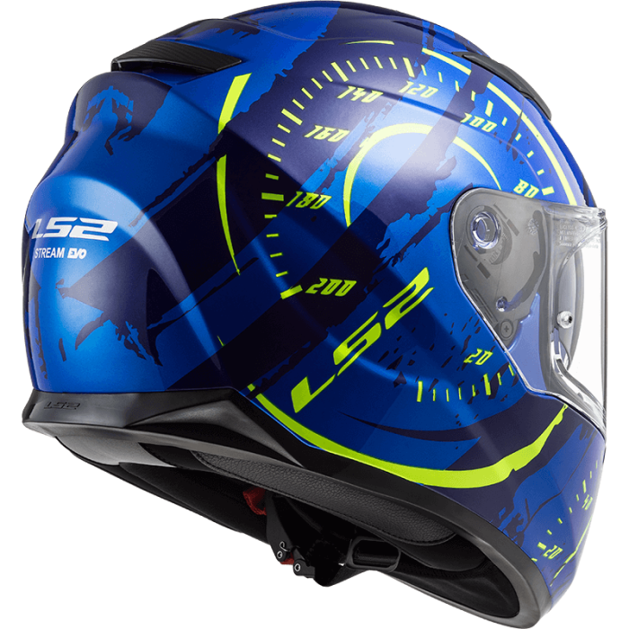 Мотошолом LS2 FF320 Stream Evo Tacho Blue Hi-Vis Yellow