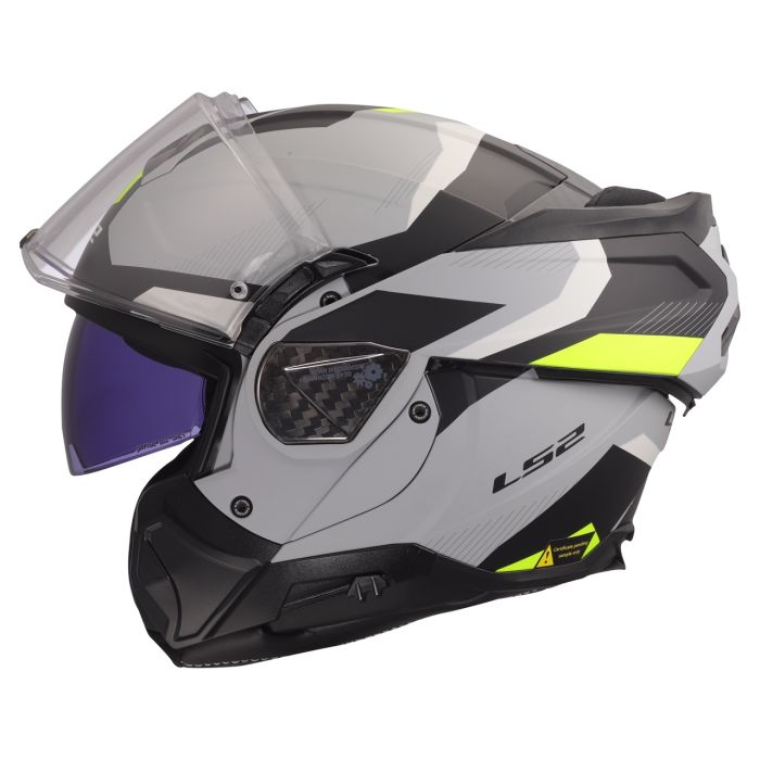 Мотошолом LS2 FF910 Advant 2 Triple Light Grey Hi-Viz Yellow