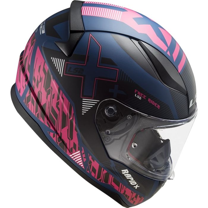 Мотошолом LS2 FF353 Rapid Xtreet Matt Blue Purple