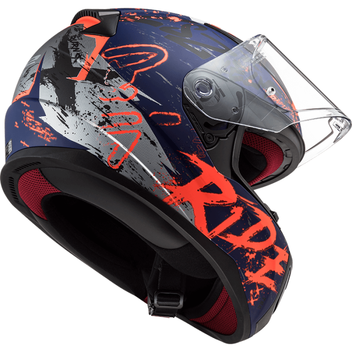 Мотошолом LS2 FF353 Rapid Naughty Matt Blue Fluo Orange