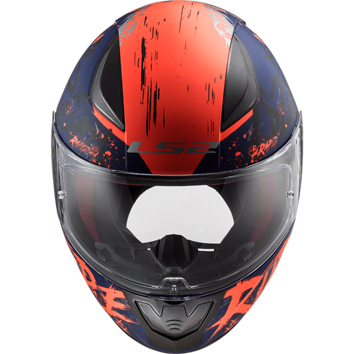 Мотошолом LS2 FF353 Rapid Naughty Matt Blue Fluo Orange