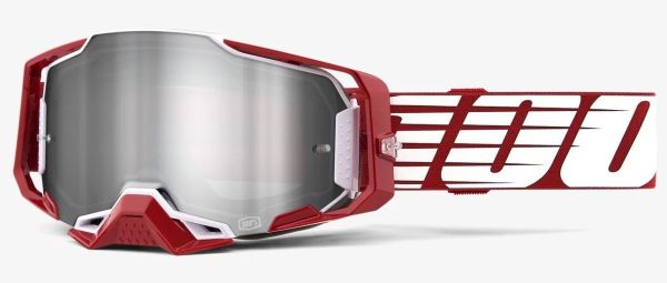 Окуляри 100% Armega Goggle Oversized Deep Red - Flash Silver Lens