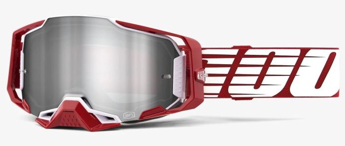 Окуляри 100% Armega Goggle Oversized Deep Red - Flash Silver Lens