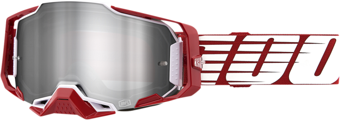 Окуляри 100% Armega Goggle Oversized Deep Red - Flash Silver Lens