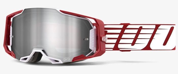 Окуляри 100% Armega Goggle Oversized Deep Red - Flash Silver Lens