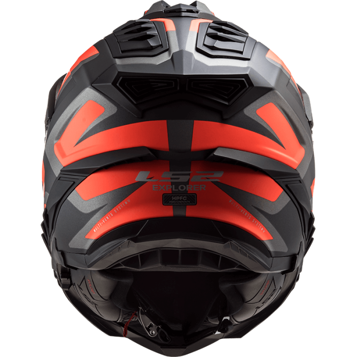 Мотошолом LS2 MX701 Explorer Alter Matt Black Fluo Orange