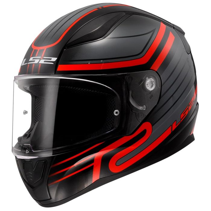 Мотошолом LS2 FF353 Rapid 2 Circuit Black Red