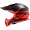 Мотошолом LS2 MX437 Fast Evo Roar Matt Black Red
