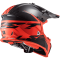 Мотошолом LS2 MX437 Fast Evo Roar Matt Black Red