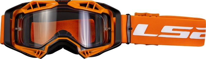 Окуляри LS2 Aura Enduro Series Goggle Black Hi-Vis Orange with Clear Visor