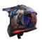 Мотошолом LS2 MX708 Fast 2 Zombie 2 Black Red Blue