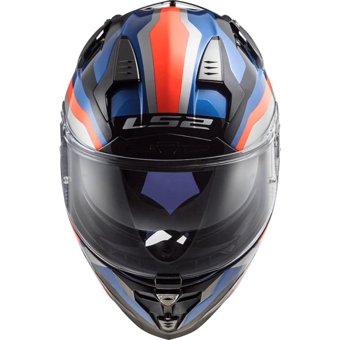 Мотошолом LS2 FF327 Challenger Galactic Blue Fluo Orange