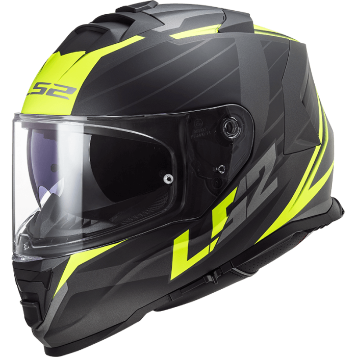 Мотошолом LS2 FF800 Storm Nerve Matt Black Hi-Vis Yellow