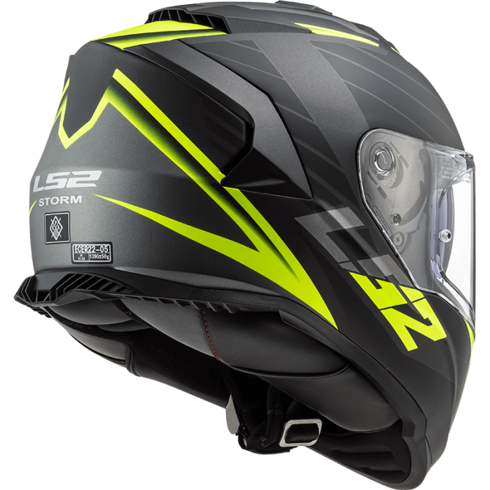 Мотошолом LS2 FF800 Storm Nerve Matt Black Hi-Vis Yellow
