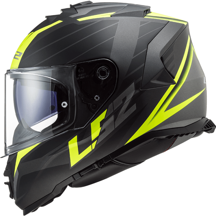Мотошолом LS2 FF800 Storm Nerve Matt Black Hi-Vis Yellow