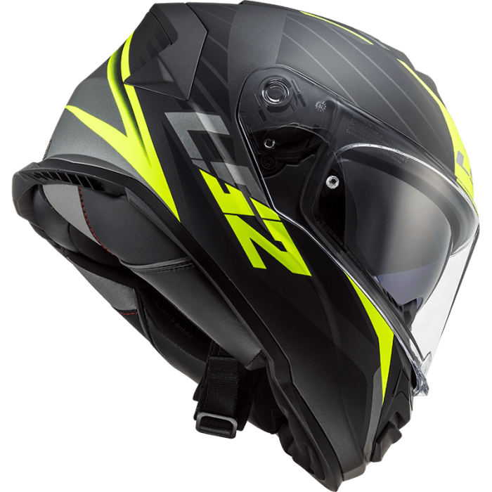 Мотошолом LS2 FF800 Storm Nerve Matt Black Hi-Vis Yellow