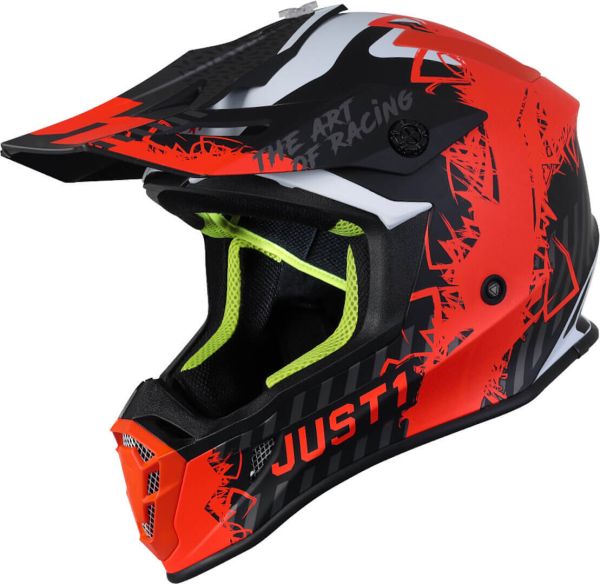 Мотошолом Just1 J38 Mask Fluo Orange Titanium Black - Matt