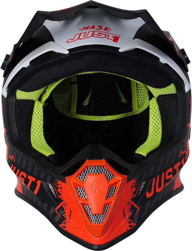 Мотошолом Just1 J38 Mask Fluo Orange Titanium Black - Matt