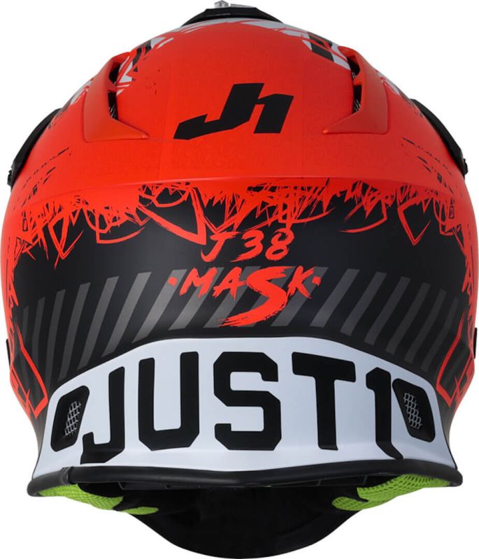 Мотошолом Just1 J38 Mask Fluo Orange Titanium Black - Matt