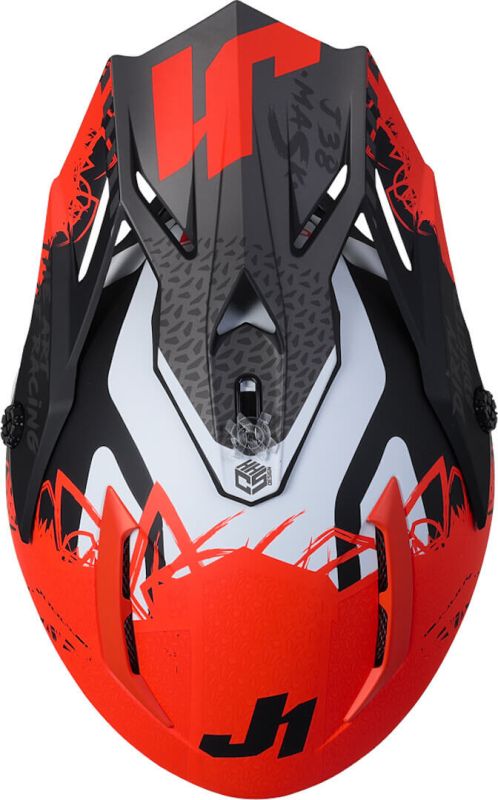 Мотошолом Just1 J38 Mask Fluo Orange Titanium Black - Matt