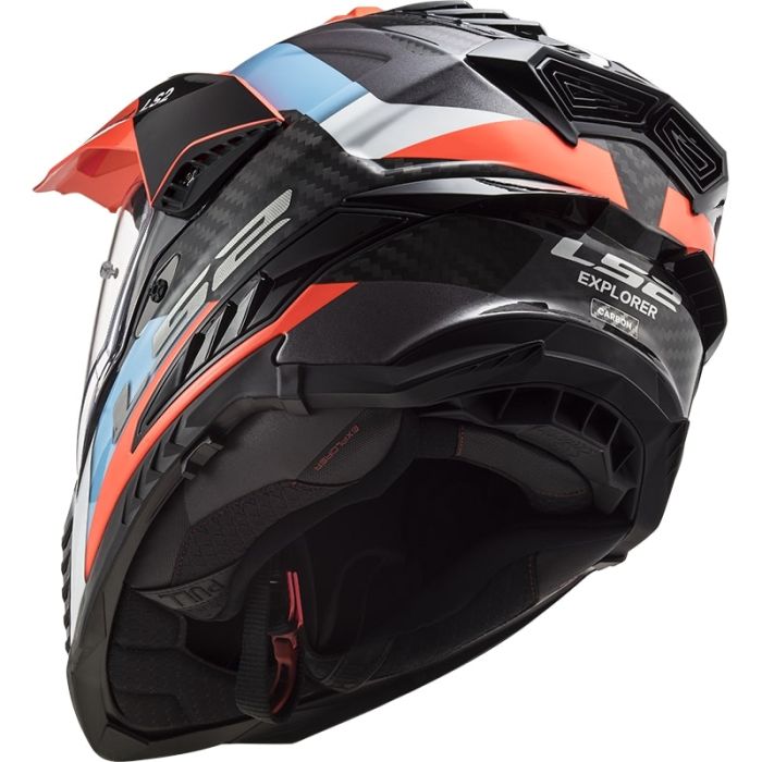 Мотошолом LS2 MX701 C Explorer Frontier Blue Fluo Orange