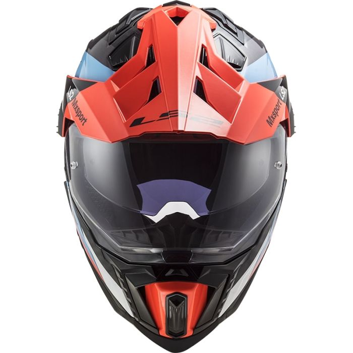 Мотошолом LS2 MX701 C Explorer Frontier Blue Fluo Orange