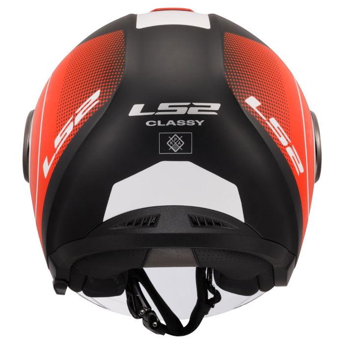 Мотошолом відкритий LS2 OF620 Classy Disko Matt Black Red White