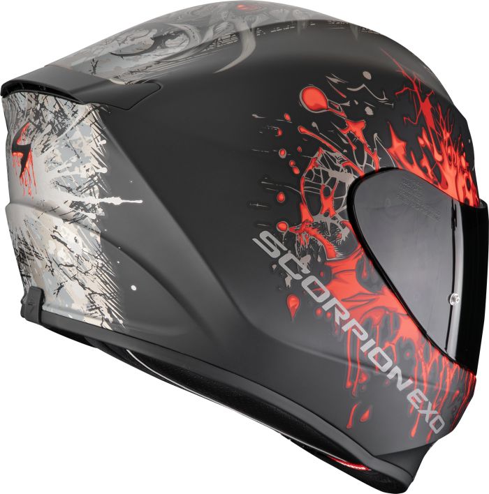 Шолом SCORPION EXO-391 WOLF matt black/silver/red
