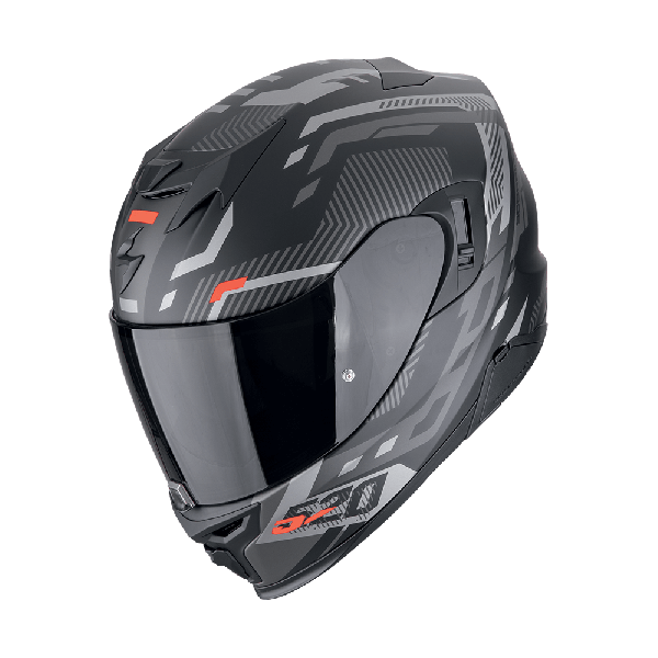 Шолом SCORPION EXO-520 EVO AIR RANKA matt black/silver/red