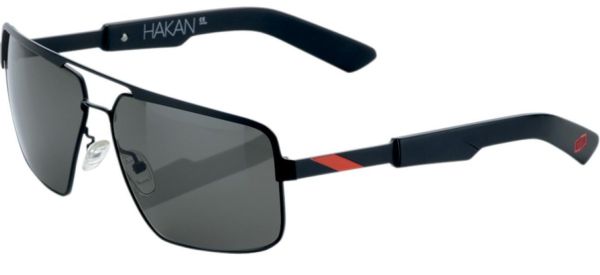Окуляри 100% HAKAN Sunglasses - Matte Black - Grey Tint