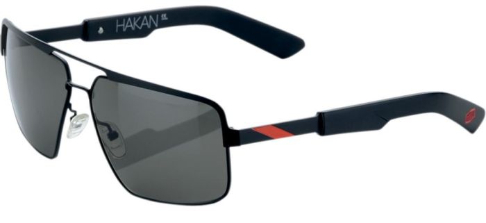 Окуляри 100% HAKAN Sunglasses - Matte Black - Grey Tint