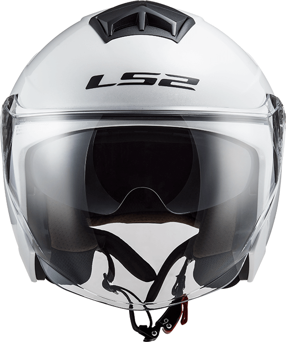 Мотошолом LS2 OF573 Twister 2 Single Mono Gloss White