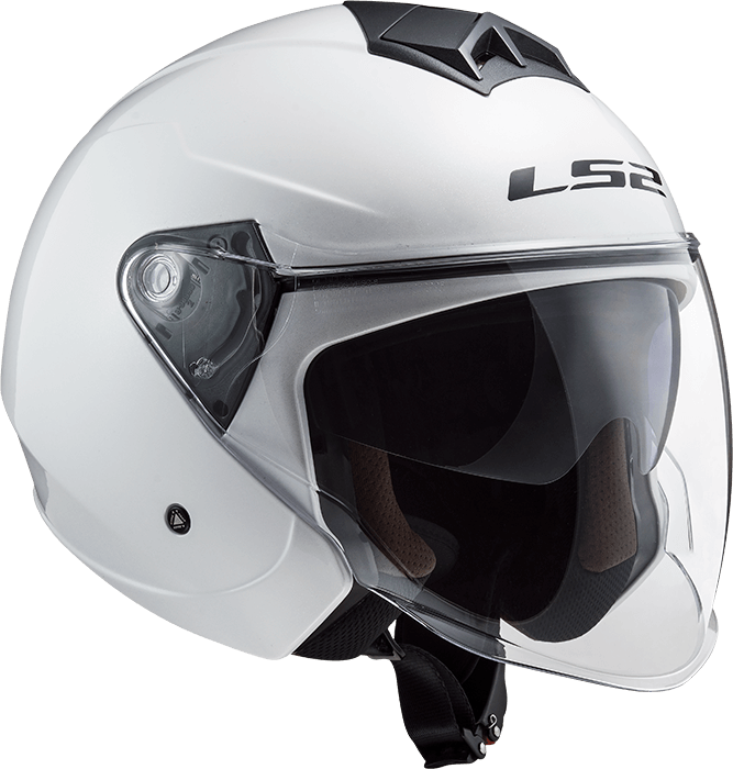 Мотошолом LS2 OF573 Twister 2 Single Mono Gloss White