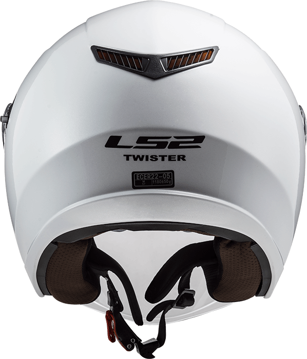 Мотошолом LS2 OF573 Twister 2 Single Mono Gloss White