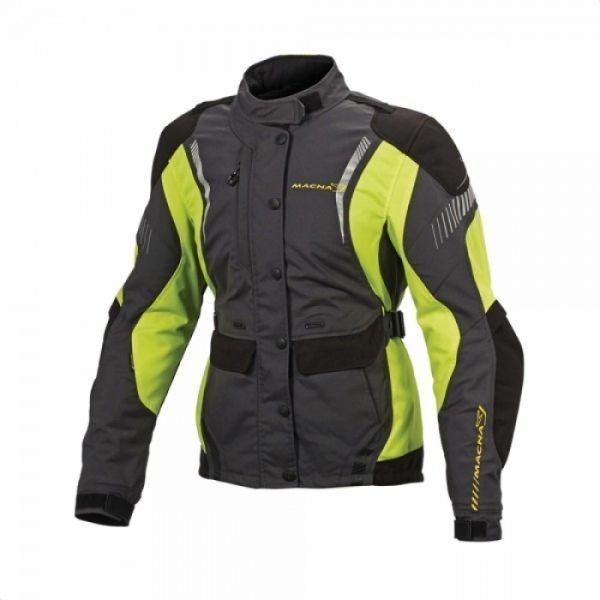 Мотокуртка Macna Beryl Dark Grey/Neon Yellow