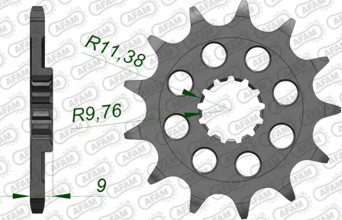 Зірка Afam 520 Sprocket - Suzuki