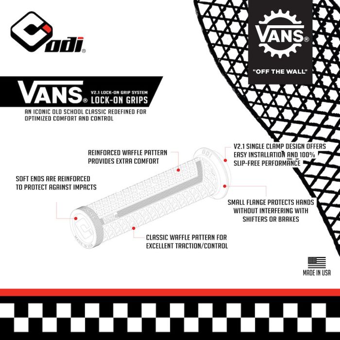 Гріпси ODI Vans v2.1 Lock-On MTB Closed End 135mm Iridescent Purple/Oil Slick